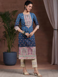 Libas Women'S Crepe Regular Kurta (29251_Blue Blue L