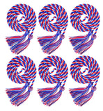 UIALECG 6 Pieces Graduation Cords,Royal Blue White and Red Honor Cords,68 Inch