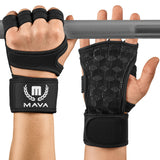 MAVA Open Gym Gloves for Women & Men | Padded Weight Lifting Gloves with Wrist Support for Comfort, Protection | Strong-Grip Fin