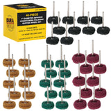 DuraGold 40Piece 1 Abrasive Conditioning Polishing Buffing Wheel Set 10 Each Grits 120, 180, 320, 400 with 1/8 Rotary Tool
