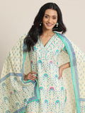 Libas Women'S Cotton Kurta Set (400230O_Off White_M)