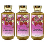 Bath & Body Works Buttercups & Berry Bellini 3 Pack Shower Gel Bundle