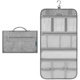 PAVILIA Hanging Toiletry Bag Women Men, Travel Kit Foldable Toiletries Organizer, Roll up Cosmetics Makeup Bag Accessories, Wate