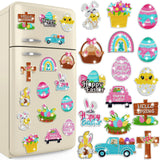 Umigy 16 Pcs Easter Diamond Art Magnets for Refrigerator Spring Diamond Painting Magnets DIY Eggs Bunny Gnome Truck Rhinestones