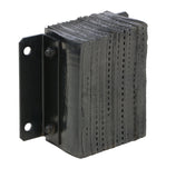 Vestil 12126 Horizontal Laminated Dock Bumper, Fabric Reinforced Rubber, Rectangular, 4 Holes, 12 Height, 12 Width, 6 Depth