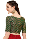 Oomph! Jacquard Green Readymade Blouse For Women - Rbbl60Xxl