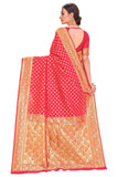 Glory Sarees Womens Jacquard Silk Blend Saree (Kara128_Gajari
