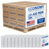 Samsill Economy 2 Inch 3 Ring Binder Bulk Pallet, Round Ring Binder, Customizable Clear View Cover, White, Pallet of 432 Binders