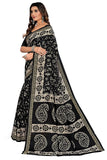 Tamaira Fashion Womens Plain Weave Pure Cotton Saree Without Blouse Piece(2476_Black)