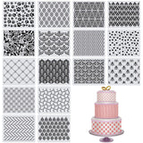 16 Pieces Cake Decoration Stencils Templates Floral Wedding Cake Molds Cookie Fondant Dessert Decorating Supplies Spray Flower E