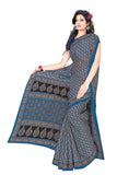 Tamaira Fashion Womens Plain Weave Cotton Saree Without Blouse Piece (802_Blue)