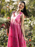 Libas Women'S Cotton Fit And Flare Maxi Dresses (29436O_Pink_M)