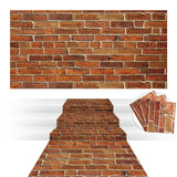 Chuangdi 4.5 x 9 Feet Brick Road Runner Novelty Aisle Floor Runner Brick Wall Backdrop, Princess Decorations Party Supplies for