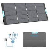 400W Portable Solar Panel for Power Station, 23.5% High Efficiency ETFE Foldable Solar Panels Charger, Fast Installation with Ki