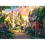 Warm Family Puzzle for Adults, Spring Flowers Puzzle for Adults Children Elderly,500 Piece Sunset Strolls Jigsaw Puzzle as Home