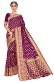 Glory Sarees Womens Art Silk Kanchipuram Saree (kara115wine_Wine)