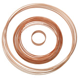 The Beadsmith Plated Memory Wire Assortment Pack 5 Sizes 10 Coils Each 3 Styles: Ring, Bracelet & Necklace Copper Colo