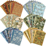 FYSUIMU 120 Pcs William Morris Floral Scrapbook Stationery Paper Set Vintage Greenery Flower Junk Journal Paper Retro Botanical