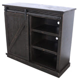American Heartland Mfg. 47 Tall Quaint Tv Stand, Rustic Antique Black