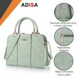 Adisa Two Tone Handbag Shoulder Bag For Women And Girls With Sling Belt (Ad4069-Grn),Green,,B0C6MB98S4