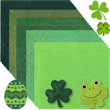 Peryiter 150 Pcs Green Felt Fabric Sheets Bulk for St. Patrick's Day Crafts 16 x 18 Inch 1.4 mm Thick Stiff Felt Sheets Square A