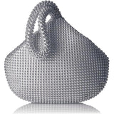 Jessica McClintock womens Staci Mesh Wristlet Pouch, Silver, One Size