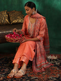 Libas Women'S Silk Blend Kurta Set (49133_Peach