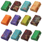 MIAO JIN 12PCS Lipstick Case with Mirror Lipstick Holder Storage Case Mini Portable Double Branch Floral Jewelry Cosmetic Case (