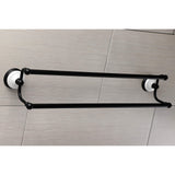 Kingston Brass Ba1113Mb Victorian Dual -Towel Bar, Matte Black