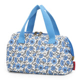 Smrcom Makeup Bag Cosmetic Bag For Women Girl Travel Makeup Bag Toilet Bag Zipper Organizer Bag Waterproof (Cotton white blue fl