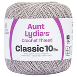 Aunt Lydia Classic Crochet Thread, 10, Silver, 1050 Foot