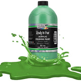 Pouring Masters Vivid Jade Metallic Pearl Acrylic Ready to Pour Pouring Paint Premium 32Ounce PreMixed WaterBased for Can