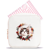 BJDAMAI Cat Mini Makeup Bag, Cat Gift For Women Girls, Cute Portable Zipper Pouch Cosmetic Bag For Teen Girls Kids, Small Storag