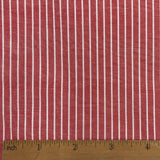 Red Striped Fabric for Sewing Christmas Cracker Craft Lightweight Polycotton Width 57 Inch (1 Yard pre Cut)