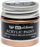 Prima Marketing Finnabair Art Alchemy Acrylic Paint 1.7 Fluid Ounces, Metallique Brass Hardware