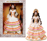 Barbie Signature Doll, D a De Muertos 2025 Collectible in Ruffled Cream Gown Trimmed with Marigolds and Ribbon, Flower Crown an