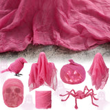 Hahafelt Halloween Spooky Fabric Cloth 36 Inch x 4 Yard DIY Ghost Gauze Spooky Cheese Cloth for Haunted Halloween Party Decorati