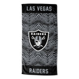 NORTHWEST Zubaz NFL Classic Zebra Print Beach Towel, 30x60, Las Vegas Raiders
