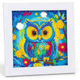 Libfx Diamond Art Kits for Kids with Frame Diamond Art for Girls Boys Beginners Arts and Crafts Ages 8-12 Birthday Gifts (Owl)
