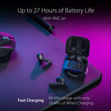 Asus Rog Cetra True Wireless Gaming Earbuds, Low-Latency Bluetooth Earbuds, Active Noise Cancelation, 27-Hour Battery Life, Ipx4