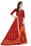 Tamaira Fashion Womens Pure Cotton Bandhani Saree Without Blouse Piece(2440_Red)