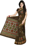 Tamaira Fashion Womens Plain Weave Pure Cotton Saree Without Blouse Piece (Ab12_Coffee)