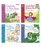 Carson Dellosa Education Keepsake Stories Classic Children's Fairy Tales in Spanish & English Book Set,The Three Little Pigs,Lit