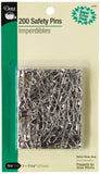 Dritz 1470 Safety Pins, Size 1 (200Count), Nickel