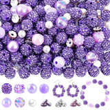 Wurosi 300 Pcs Rhinestone Beads for Jewelry Making, Included 200 Pcs 10mm Beads for Pen Making, 50 Pcs 8mm Spacer Bead and 50 Pc