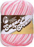 Lily Sugarn Cream Super Size Ombres Yarn, 3 oz, Strawberry, 1 Ball