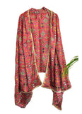 India Scarves Digital Printed Chinnon Dupatta Red