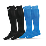 Vector X Blastic Stockings | Polyester Stretchable Material | Knee Length | Unisex | Pack Of 2 Pair (BlackBlue, Junior)