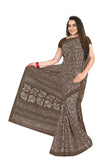 Tamaira Fashion Womens Plain Weave Pure Cotton Saree Without Blouse Piece(1654_Coffeebeige)