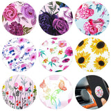 Weewooday 8 Pcs Phone Magnet Car Metal Mount Plate for Cell Holder Compatible with Magnetic Car Mounts Replacement Sticker(Flora